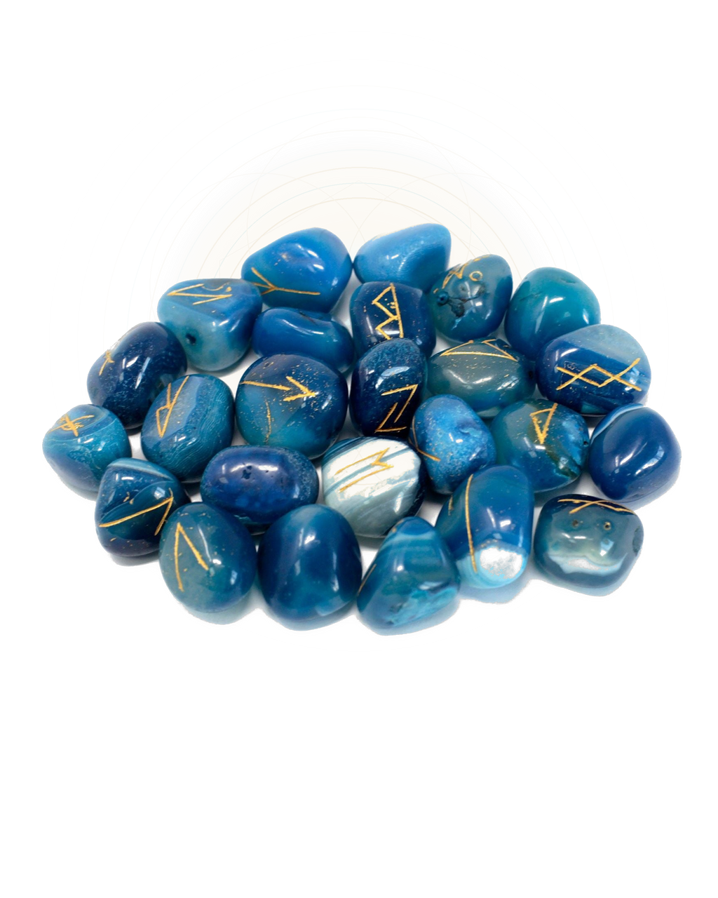 Blue onyx rune set — detail-0