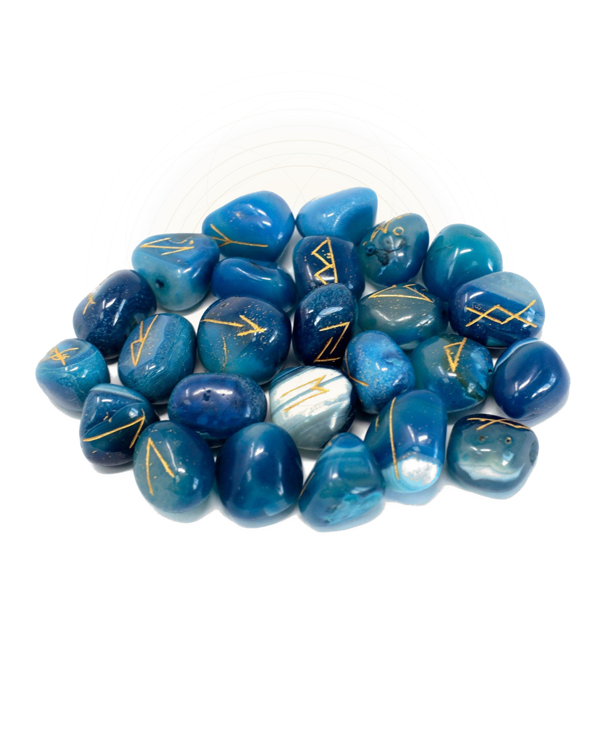 Blue onyx rune set — detail-0