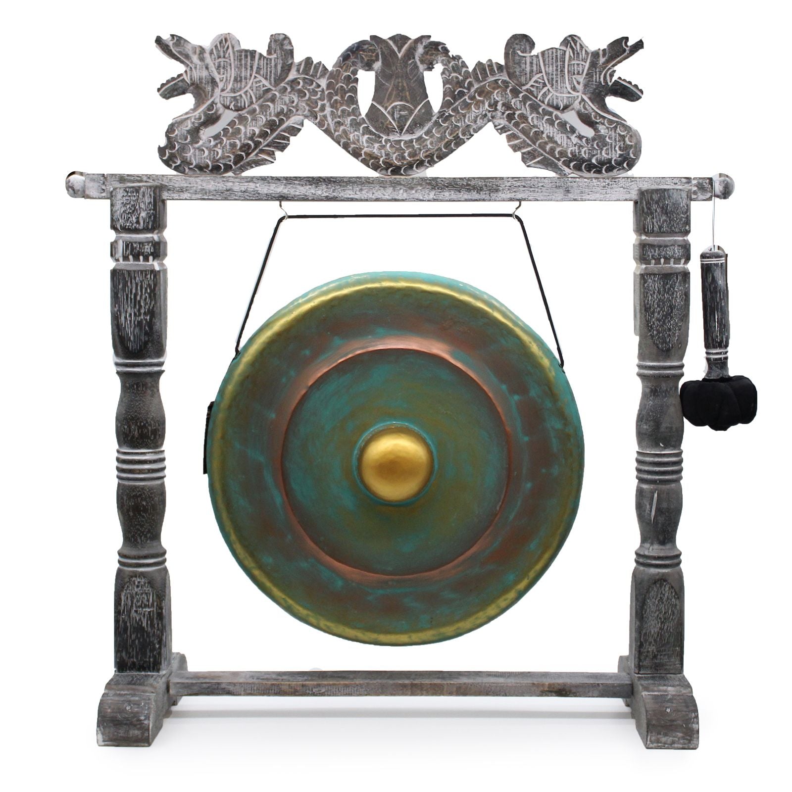 Gong in stand — 50cm, greenwash