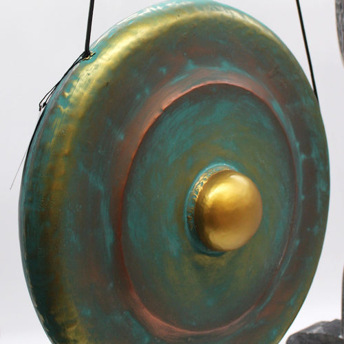 Gong in stand — 50cm, greenwash