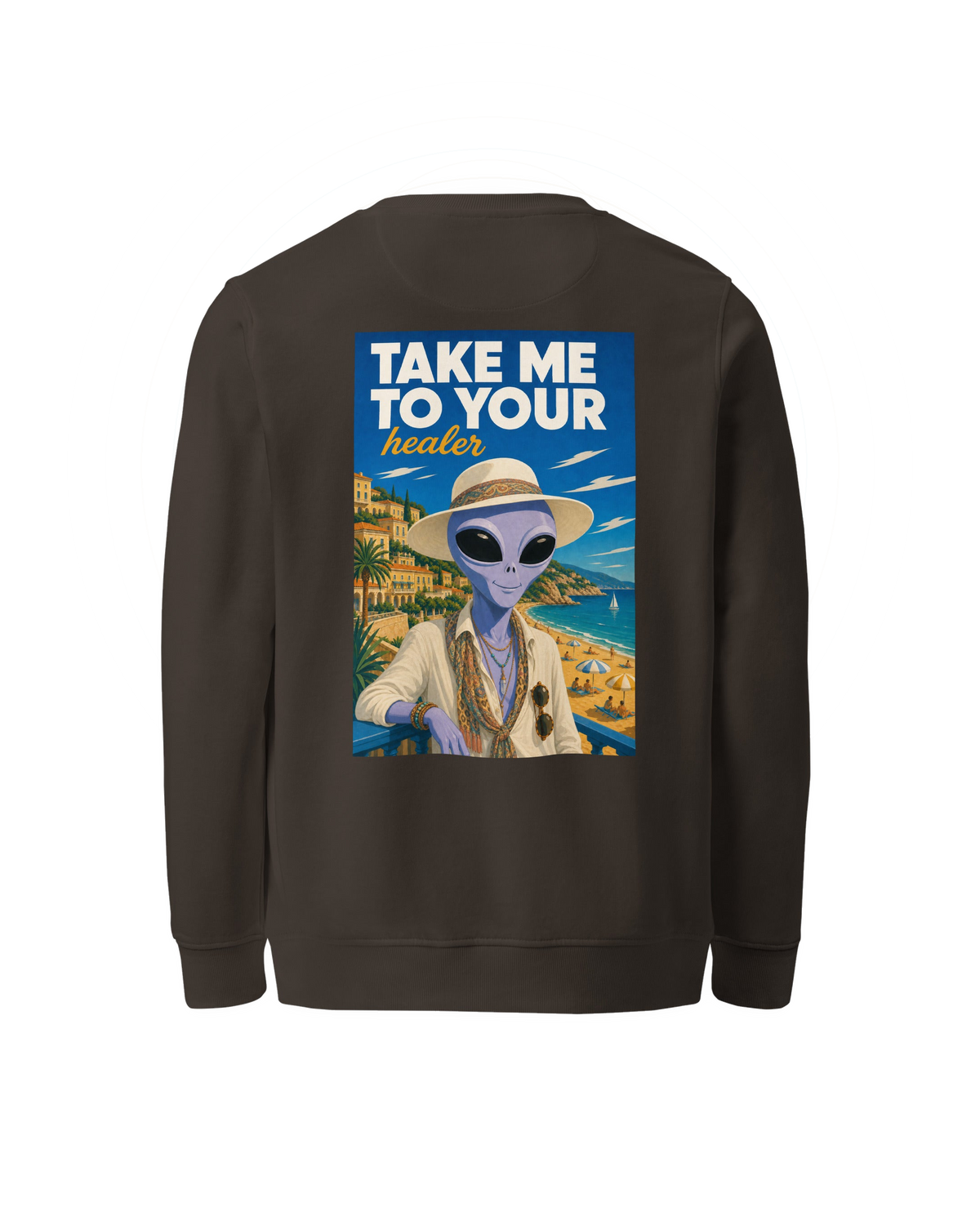 Take me to your healer — Deep Charcoal Grey, back